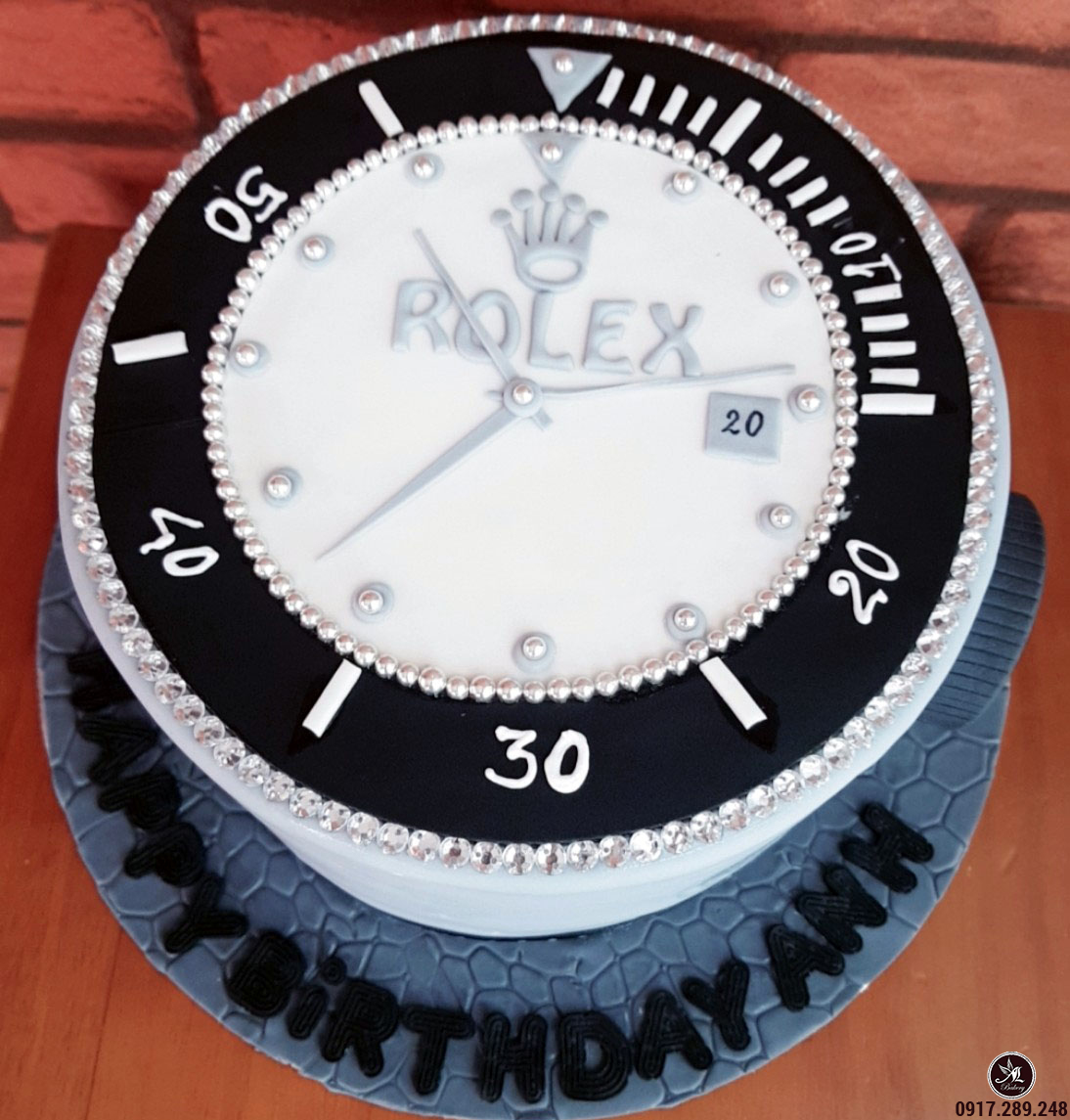 Bánh sinh nhật tạo hình đồng hồ Rolex cho bạn trẻ đam mê đồng hồ ...