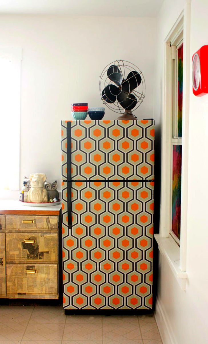 12 simple ways to turn a plain fridge into a cool kitchen decoration