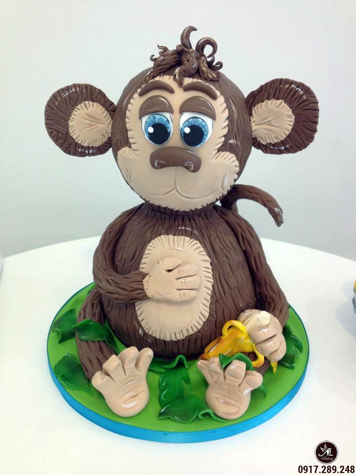 Bánh sinh nhật hình con khỉ: \