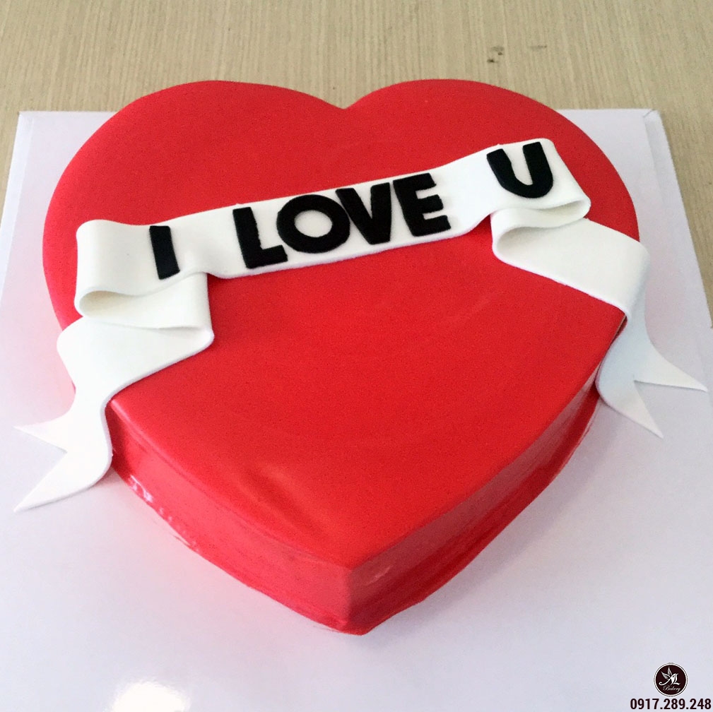 Bánh sinh nhật vẽ trái tim CO-1552 - Cake Ocean